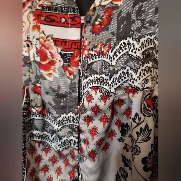 Denim 24/7 silky button down blouse - Picture 2 of 6